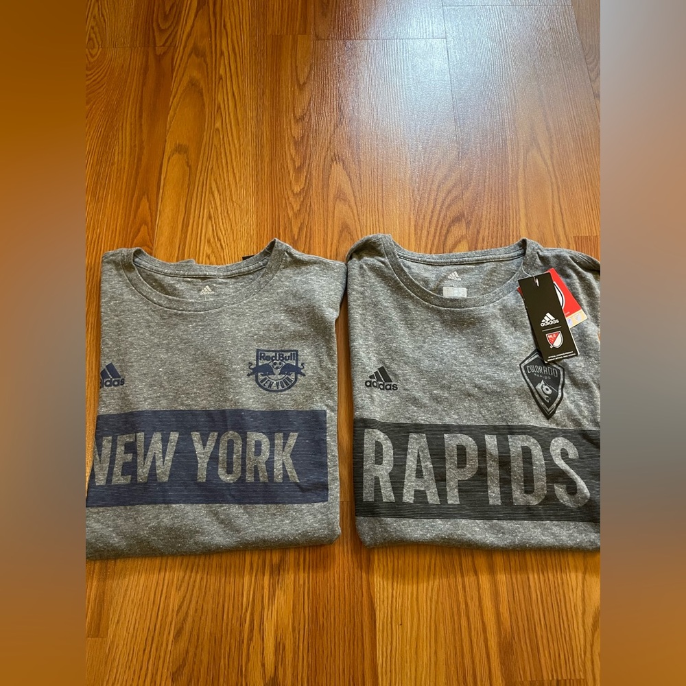 Mens Adidas T Shirts Size Large New with Tags New York Redbull Colorado Rapids